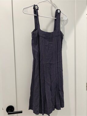 Nanette Lepore Navy and White Polka Dot Dress